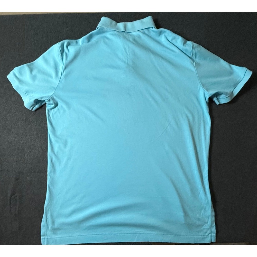Polo Ralph Lauren Mens Pima Soft Touch Polo Shirt Light Blue Purple Pony Medium - Picture 8 of 8